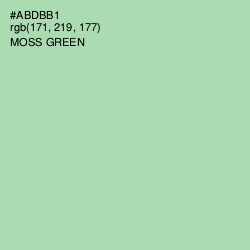 #ABDBB1 - Moss Green Color Image